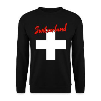 Schweiz Switzerland - Unisex Sweatshirt - black - Front - Alina (178cm) & Michal (187cm)