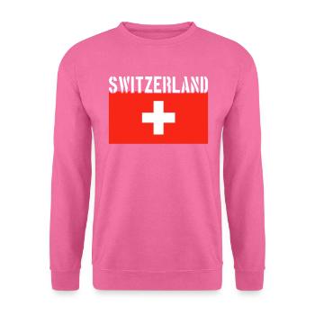Schweiz Flagge - Unisex Pullover - Pink - Vorne