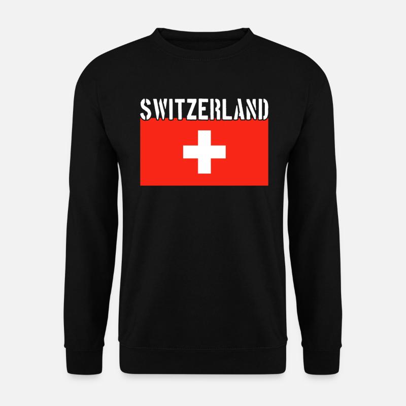 Switzerland Flag - Unisex Sweatshirt - black