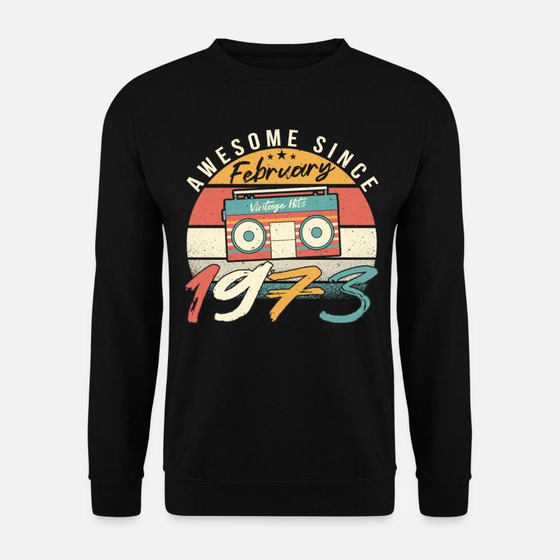 Februar 1973 Retro - Unisex Pullover - Schwarz