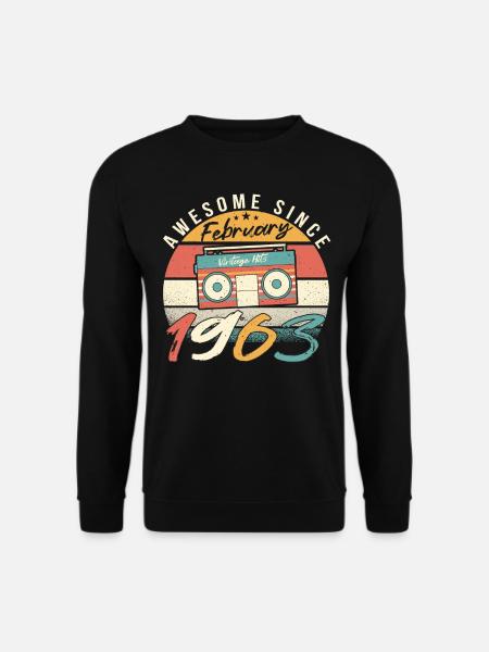 Millésime 1963 en février - Sweat-shirt Unisexe - noir