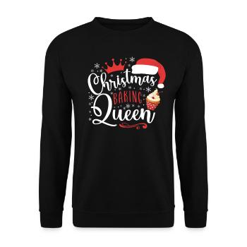 Cuire au four un cupcake de Noël - Sweat-shirt Unisexe - noir - Devant - Alina (178cm) & Michal (187cm)