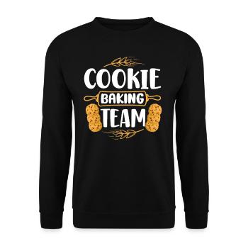 Bake Baking Cookie Team Cookie - Unisex Sweatshirt - black - Front - Alina (178cm) & Michal (187cm)