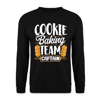 Bake Baking Cookie Team Captain - Unisex Sweatshirt - black - Front - Alina (178cm) & Michal (187cm)