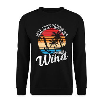 Windsurfing Kitesurfing Windsurfer - Unisex Pullover - Schwarz - Vorne - Alina (178cm) & Michal (187cm)