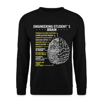 Engineering Student Future Engineer Engineering - Unisex Pullover - Schwarz - Vorne - Alina (178cm) & Michal (187cm)