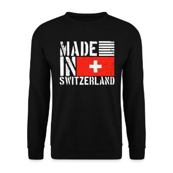 Suisse Swiss Funny Saying - Sweat-shirt Unisexe - noir - Devant - Alina (178cm) & Michal (187cm)