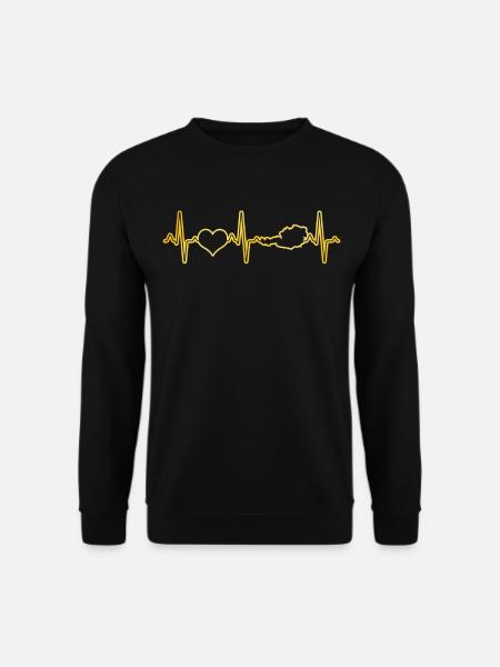 Austria Heartbeat - Unisex Sweatshirt - black