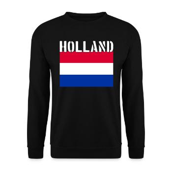 Hollande Pays-Bas Drapeau - Sweat-shirt Unisexe - noir - Devant - Alina (178cm) & Michal (187cm)