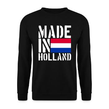 Holland Holländer Lustiger Spruch - Unisex Pullover - Schwarz - Vorne - Alina (178cm) & Michal (187cm)