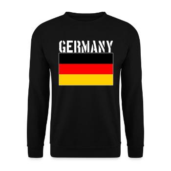 Germany Flag - Unisex Sweatshirt - black - Front - Alina (178cm) & Michal (187cm)