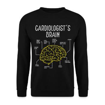 Cardiologue Médecin Cardiologue Cardiologie - Sweat-shirt Unisexe - noir - Devant - Alina (178cm) & Michal (187cm)