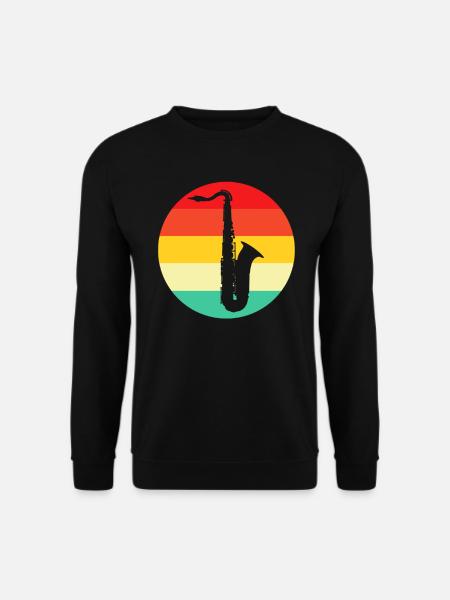 Saxophon Retro - Unisex Pullover - Schwarz