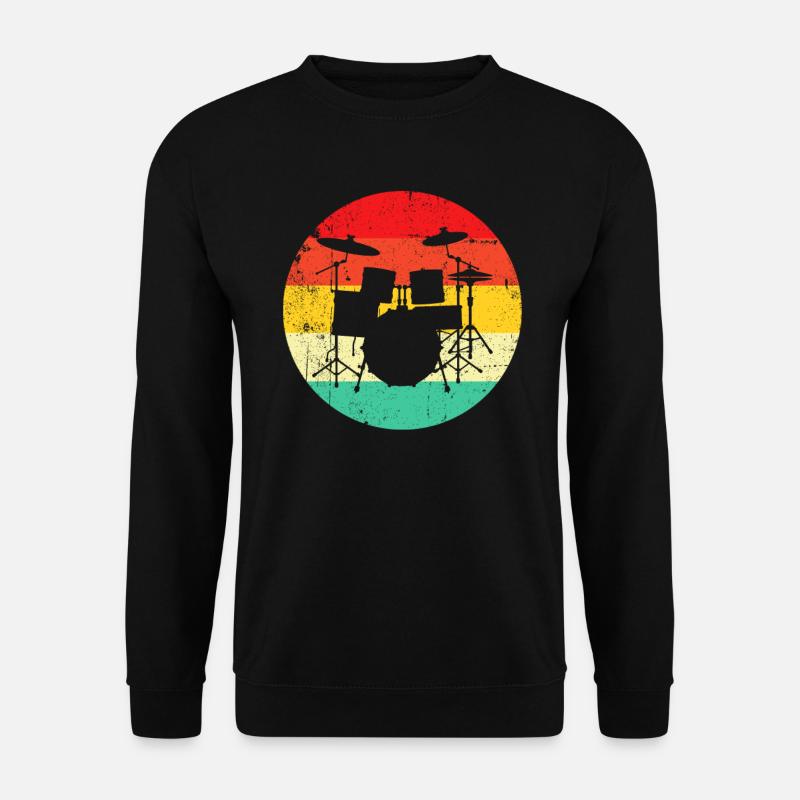 Drums Retro - Unisex Sweatshirt - black