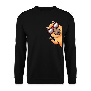 Capybara Side Capybara Rodent - Unisex Sweatshirt - black - Front - Alina (178cm) & Michal (187cm)