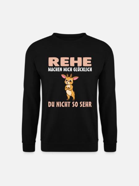 Rehe Wald Reh - Unisex Pullover - Schwarz