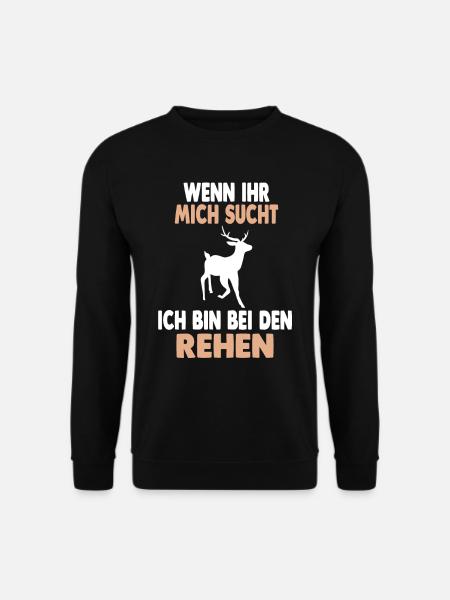Wald Wildtier Reh - Unisex Pullover - Schwarz