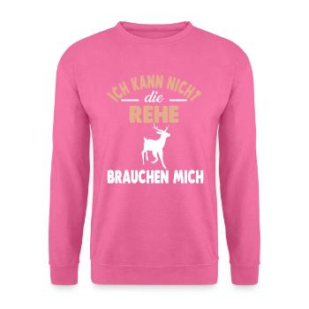 Wald Waldbewohner Reh - Unisex Pullover - Pink - Vorne