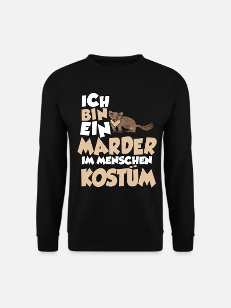 Marder Menschen Kostüm - Unisex Pullover - Schwarz