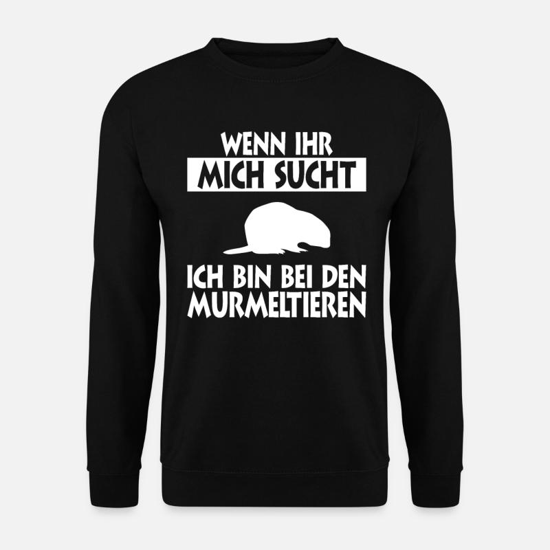 Murmeltier - Unisex Pullover - Schwarz