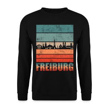 Freiburg - Unisex Pullover - Schwarz - Vorne - Alina (178cm) & Michal (187cm)