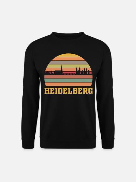 Heidelberg Stadt Skyline Retro Style - Unisex Pullover - Schwarz