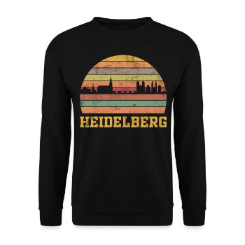 Heidelberg Retro - Unisex Pullover - Schwarz - Vorne - Alina (178cm) & Michal (187cm)