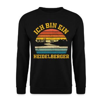 Heidelberg Retro Vintage - Unisex Pullover - Schwarz - Vorne - Alina (178cm) & Michal (187cm)