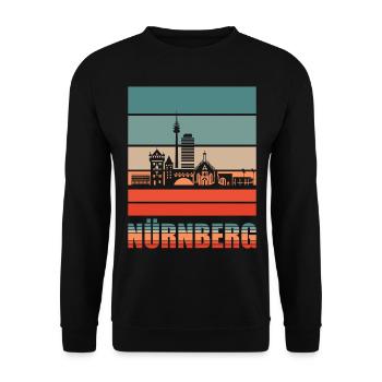 Nürnberg - Unisex Pullover - Schwarz - Vorne - Alina (178cm) & Michal (187cm)