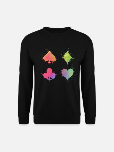 Pokerspieler Casino Poker Glücksspiel Poker - Unisex Pullover - Schwarz