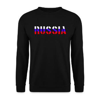 Drapeau de lettrage de la Russie - Sweat-shirt Unisexe - noir - Devant - Alina (178cm) & Michal (187cm)