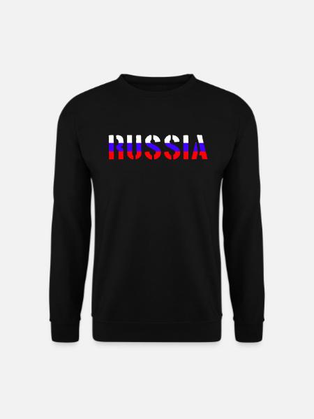 Drapeau de lettrage de la Russie - Sweat-shirt Unisexe - noir