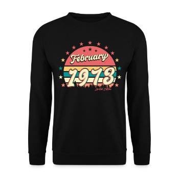 February 1973 Vintage Limited - Unisex Sweatshirt - black - Front - Alina (178cm) & Michal (187cm)