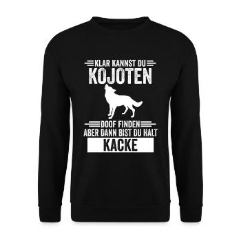 Steppenwolf Kojoten - Unisex Pullover - Schwarz - Vorne - Alina (178cm) & Michal (187cm)