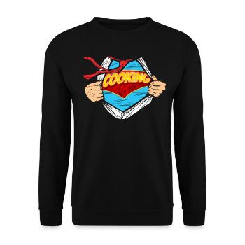 Cuisine Cuisine Super-héros Cuisine - Sweat-shirt Unisexe - noir - Devant - Alina (178cm) & Michal (187cm)