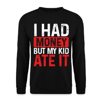 Fête des Pères Papa de Fils Papa de Fille Papa - Sweat-shirt Unisexe - noir - Devant - Alina (178cm) & Michal (187cm)