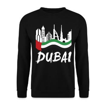 Dubai Vereinigte Arabische Emirate The Palm - Unisex Pullover - Schwarz - Vorne - Alina (178cm) & Michal (187cm)