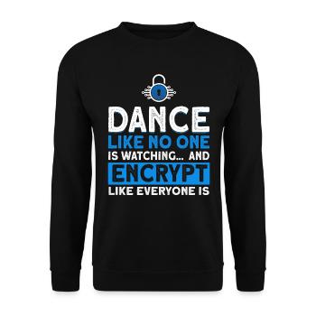 Computer Geek IT Security Cybersecurity Gift - Unisex Sweatshirt - black - Front - Alina (178cm) & Michal (187cm)