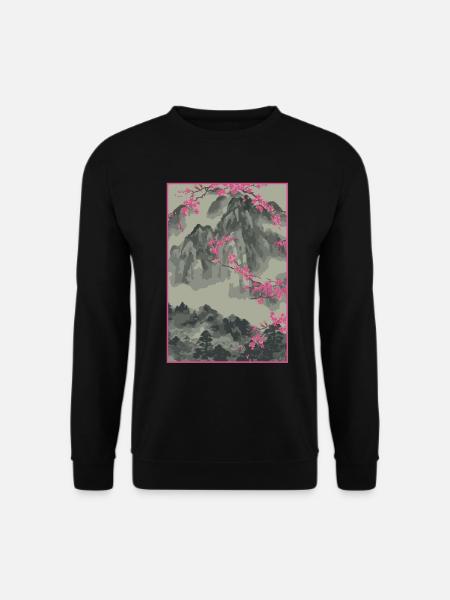 Sakura Japanisch Kirschblüte Hanami Japan Geschenk - Unisex Pullover - Schwarz