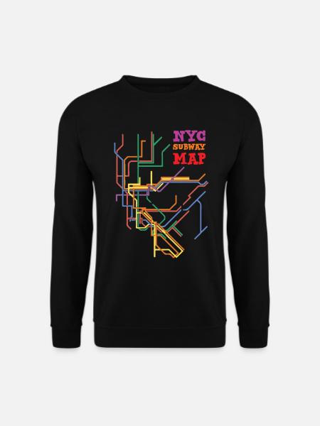 NYC Subway Map New York City Karte USA Geschenk - Unisex Pullover - Schwarz
