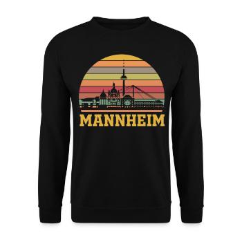 Mannheim - Unisex Pullover - Schwarz - Vorne - Alina (178cm) & Michal (187cm)