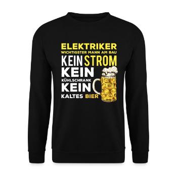 Elektroniker Elektronik Elektriker Elektronikerin - Unisex Pullover - Schwarz - Vorne - Alina (178cm) & Michal (187cm)