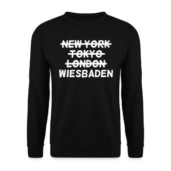 Wiesbaden - Unisex Pullover - Schwarz - Vorne - Alina (178cm) & Michal (187cm)