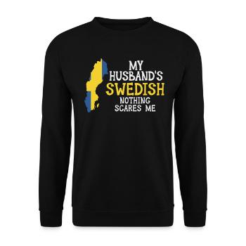 Suède Mari Marié Suédois Suédois - Sweat-shirt Unisexe - noir - Devant - Alina (178cm) & Michal (187cm)