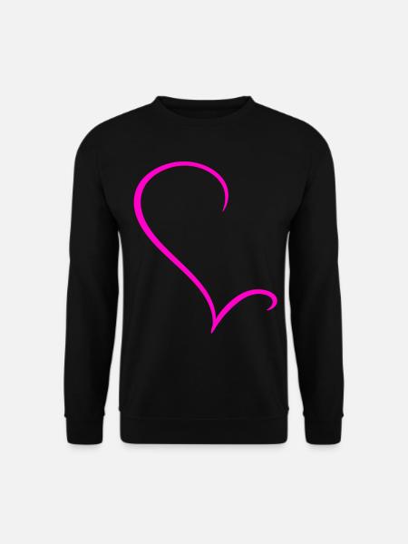 Half Pink Heart - Unisex Sweatshirt - black