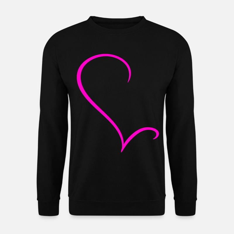 Half Pink Heart - Unisex Sweatshirt - black