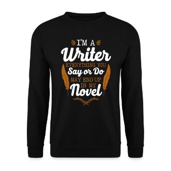 Writing Novel Writer & Published - Unisex Sweatshirt - black - Front - Alina (178cm) & Michal (187cm)