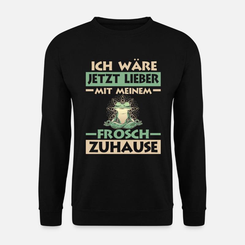 Frosch Frösche - Unisex Pullover - Schwarz