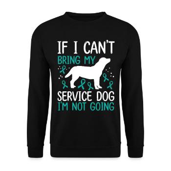 PTSD Support Chien De soutien Soutien Animal TSD Chien - Sweat-shirt Unisexe - noir - Devant - Alina (178cm) & Michal (187cm)