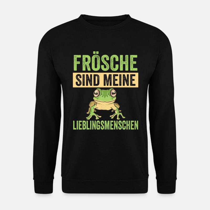 Frösche Frosch - Unisex Pullover - Schwarz